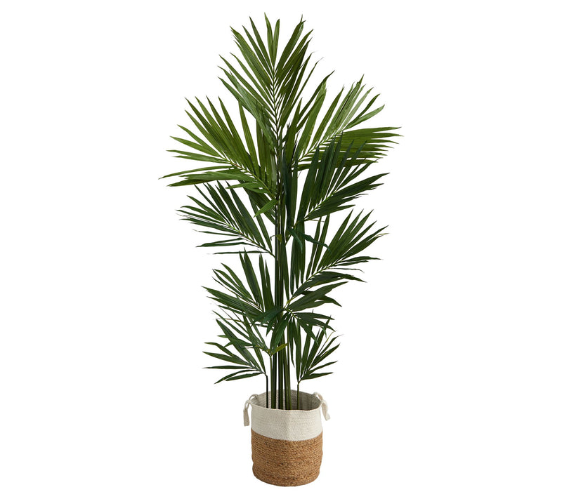 Nearly Natural 7' Kentia Artificial Palm in Planter — Main view