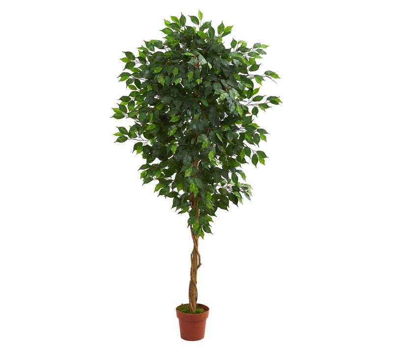 Nearly Natural 6' Ficus Artificial Tree — View 3