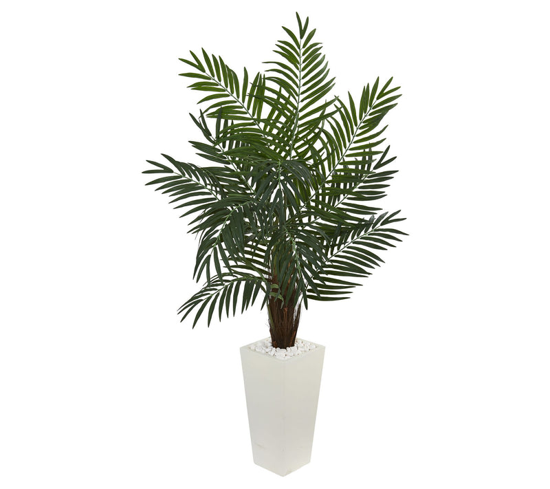 Nearly Natural 5.5' Areca Palm Tree in Tower Planter — Main view