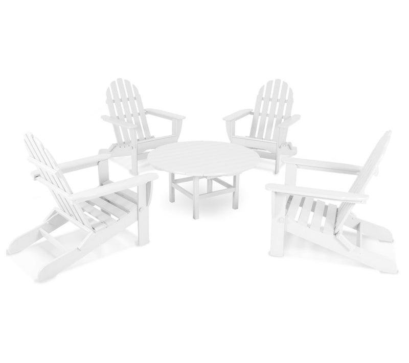 Polywood Classic Folding Adirondack 5-Piece Conversation Group — View 31