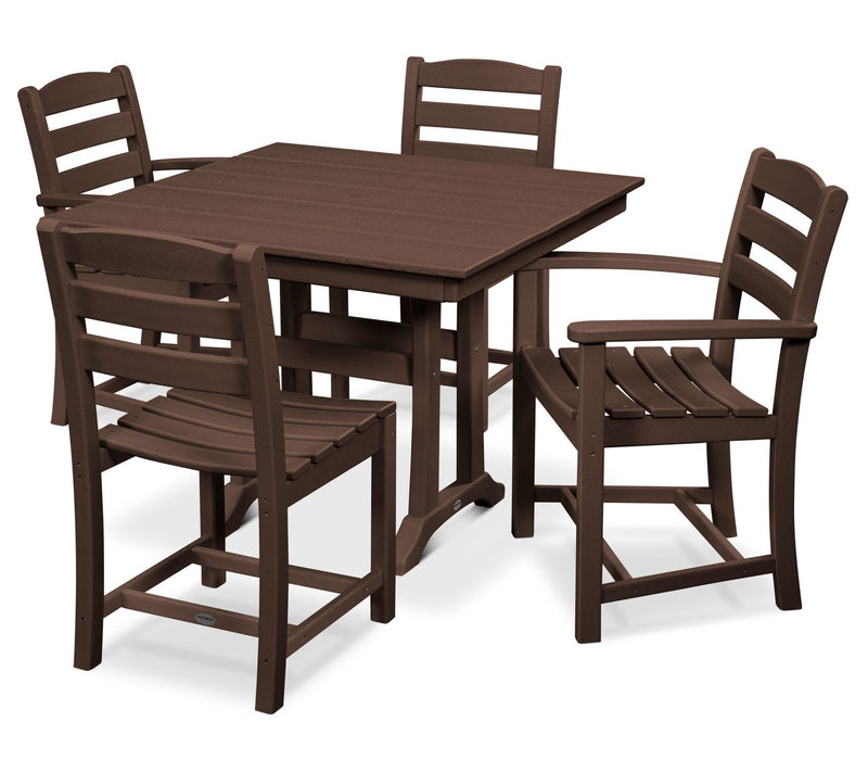Polywood La Casa Cafe 5-Piece Farmhouse TrestleDining Set — View 5