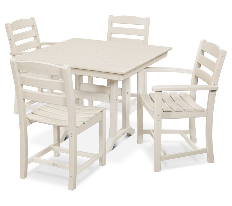 Polywood La Casa Cafe 5-Piece Farmhouse TrestleDining Set — View 7