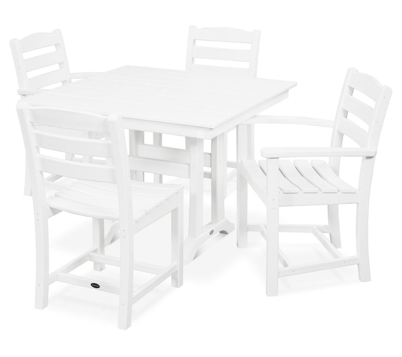 Polywood La Casa Cafe 5-Piece Farmhouse TrestleDining Set — View 13