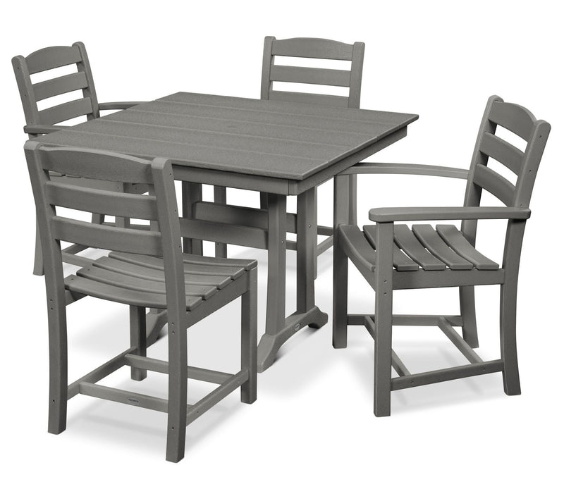 Polywood La Casa Cafe 5-Piece Farmhouse TrestleDining Set — View 9