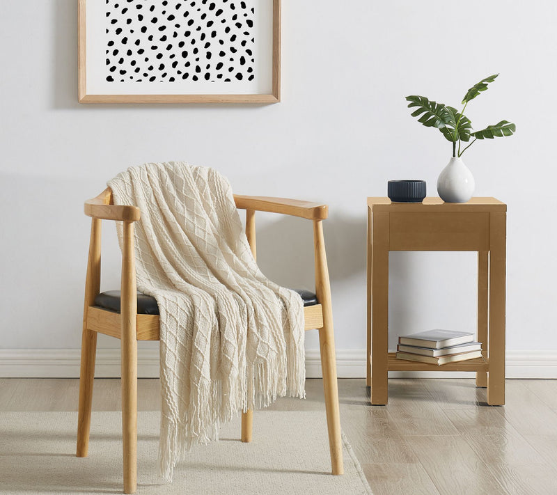 Brooklyn Loom Woven Texture Solid Throw — View 8