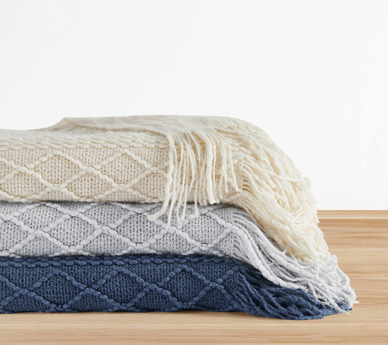 Brooklyn Loom Woven Texture Solid Throw — View 11