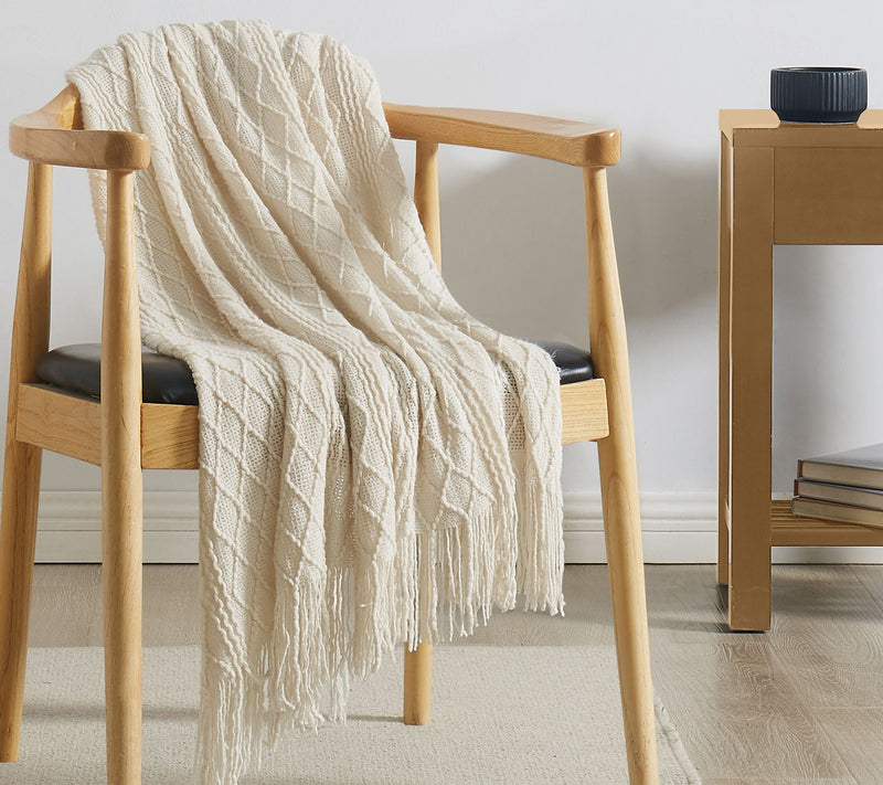 Brooklyn Loom Woven Texture Solid Throw — View 9