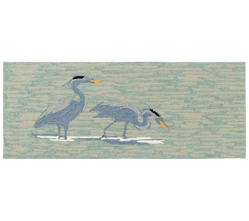 Lush Decor Frontporch Blue Heron In-Out Rug Lae 24" x 60" — View 3