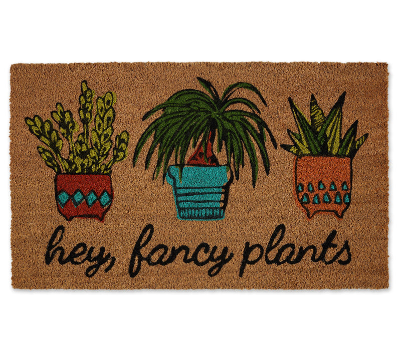 Design Imports Hey There Fancy Plants 18" x 30" Doormat — Main view