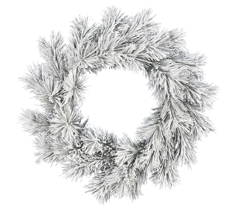 Vickerman 30" Frosted Beckett Pine Wreath — Main view