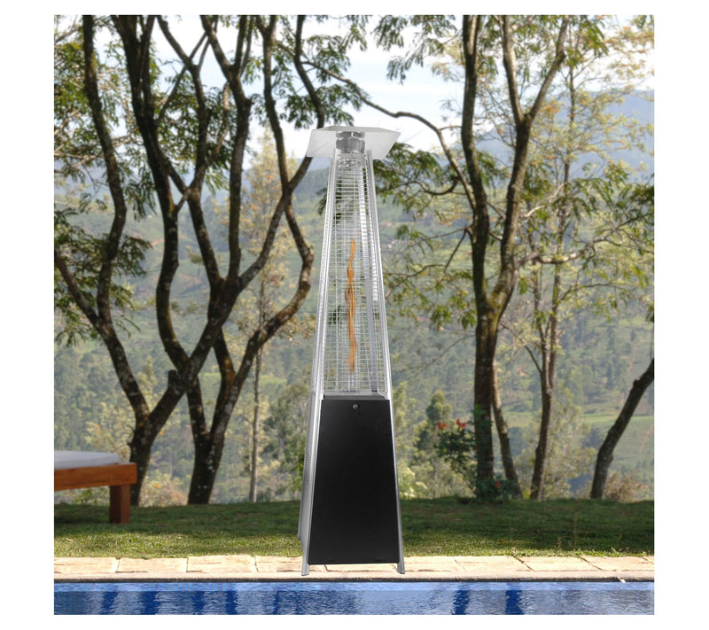 Northlight Pyramid Glass Tube Outdoor Gas PatioHeater — View 8