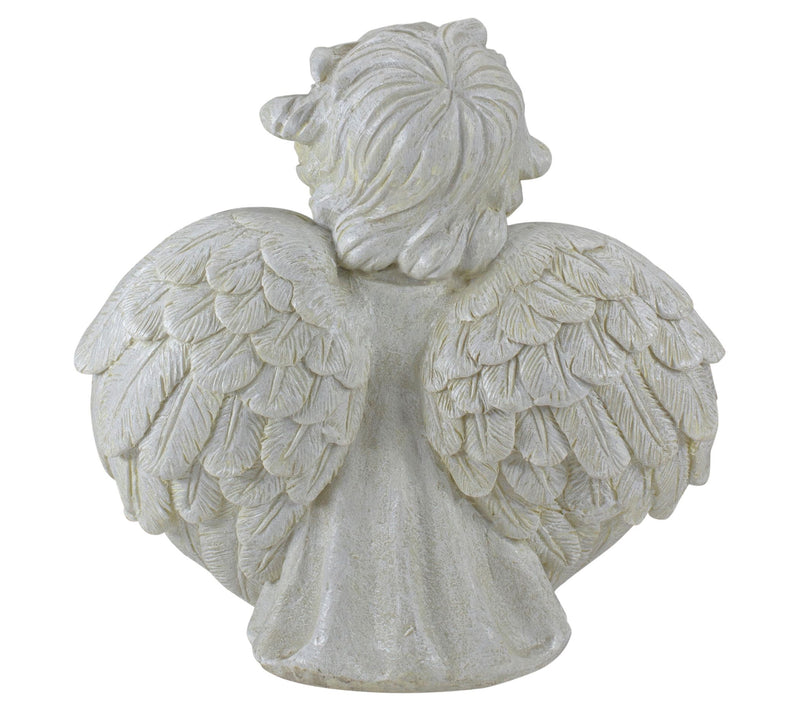 Northlight 9" Cherub Angel Wings Bird Feeder Gaden Statue — View 5