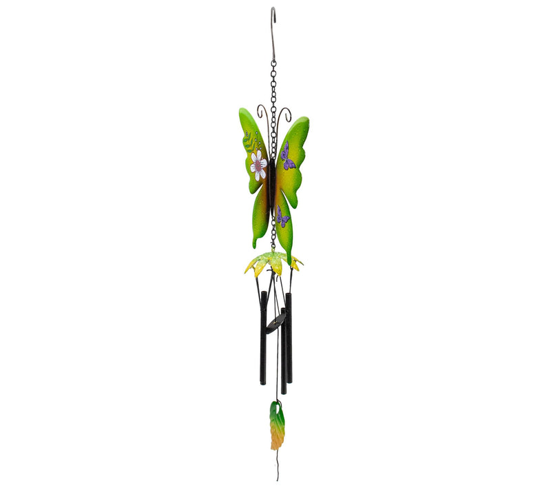 Northlight 15.75" Metal Butterfly Outdoor Garden Windchime — View 3
