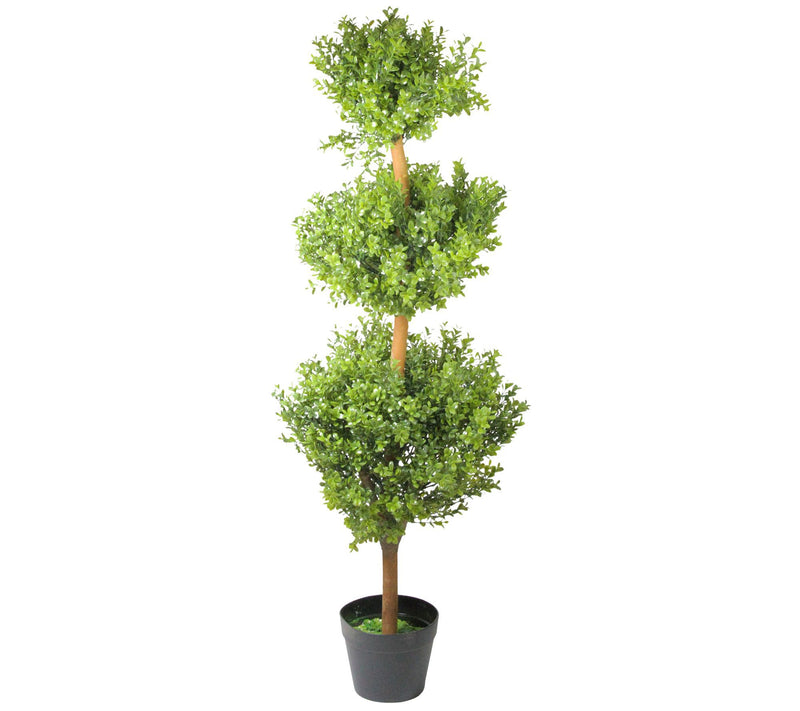 Northlight Potted Two-Tone Murraya Triple Ball Topiary Tree — View 3
