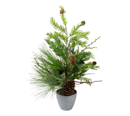 Northlight 2' Potted Mixed Pine Cedar and Twigree - Unlit