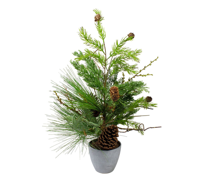 Northlight 2' Potted Mixed Pine Cedar and Twigree - Unlit — View 3