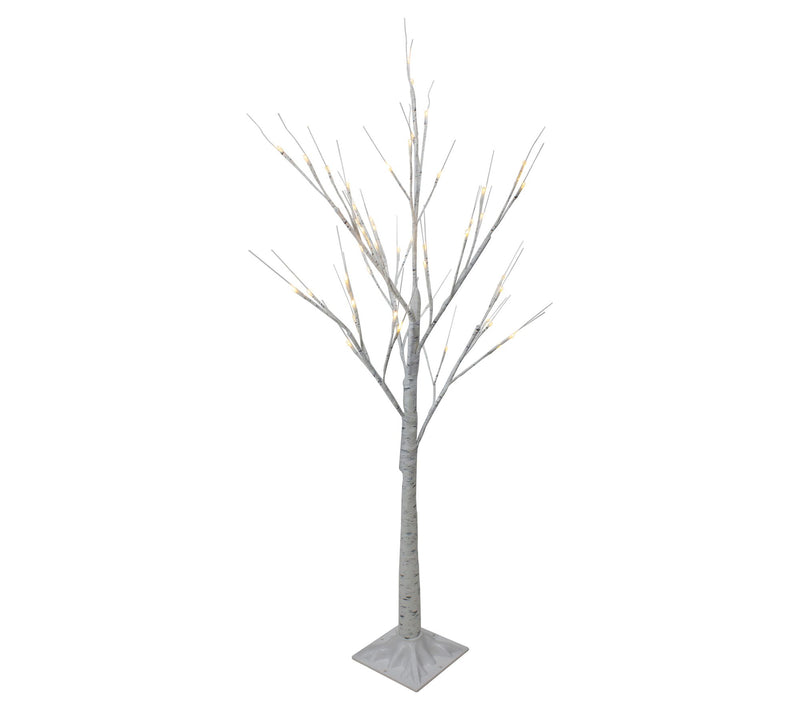 Northlight 4' White Birch Tree Outdoor Decor -hite Lights — View 4