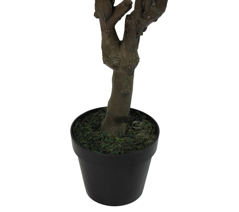 Northlight 43.5" Potted Pink & Green Floral Peach Blossom Tree — View 4