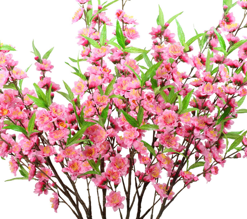 Northlight 43.5" Potted Pink & Green Floral Peach Blossom Tree — View 5