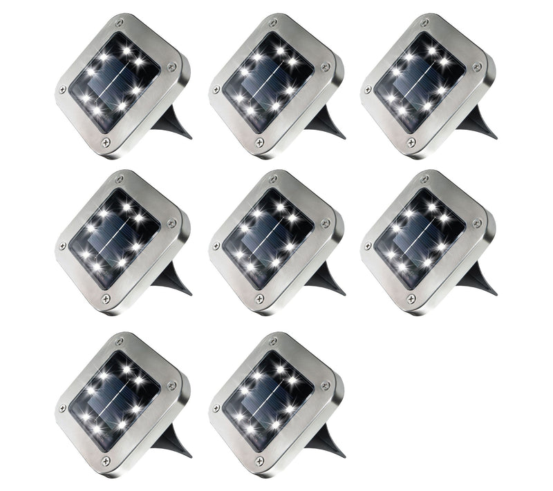 Bell & Howell 8 LED Outdoor Solar Powered Square Disk Lights — View 3