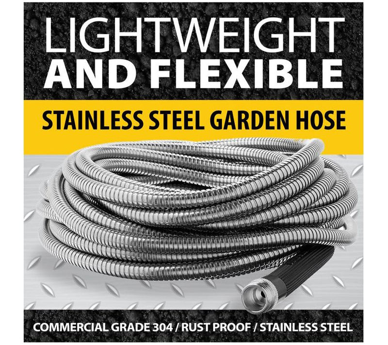 Bionic Steel 25' 304 Stainless Steel Metal Wate r Garden Hose — View 5