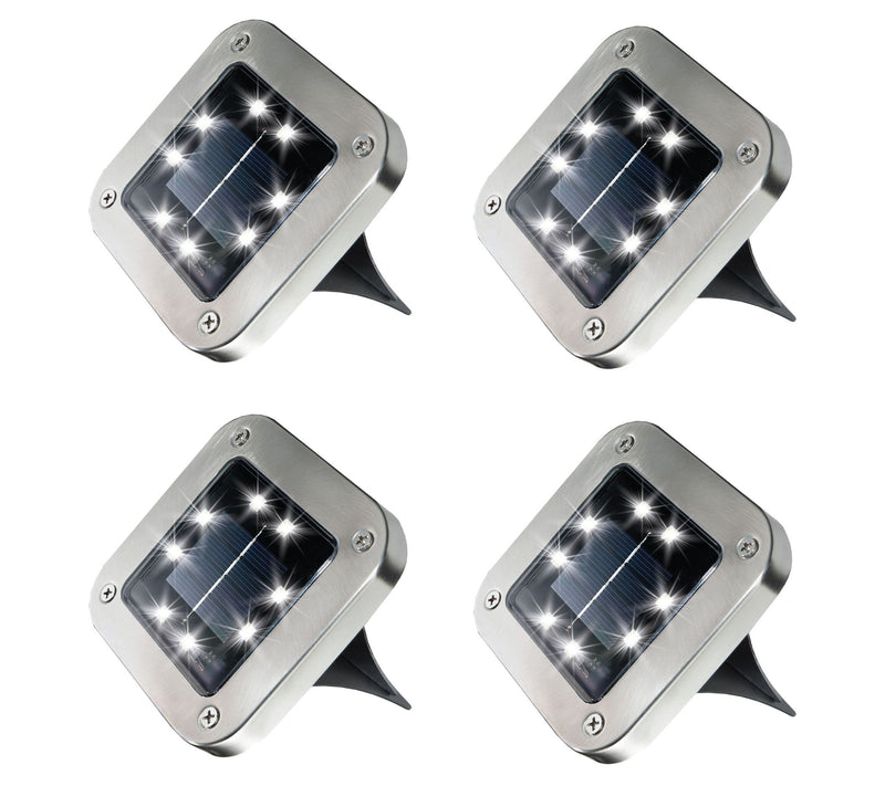 Bell + Howell Solar Powered Outdoor Square DiskLights 4 Pack — View 10