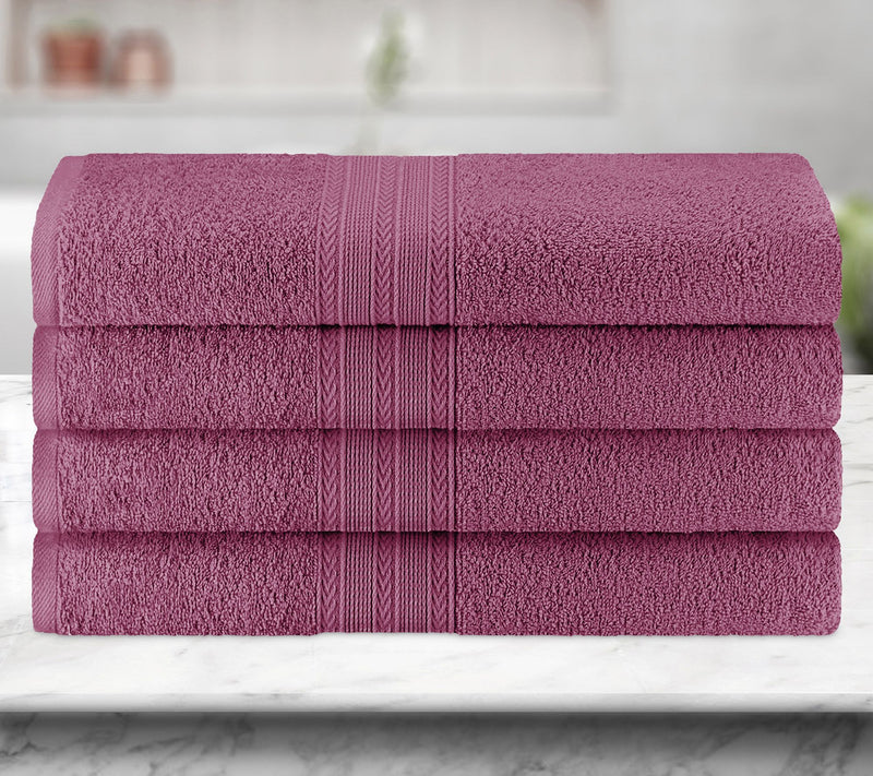 Superior Cotton 4-Piece Solid Absorbent Bath Towel Set — Main view