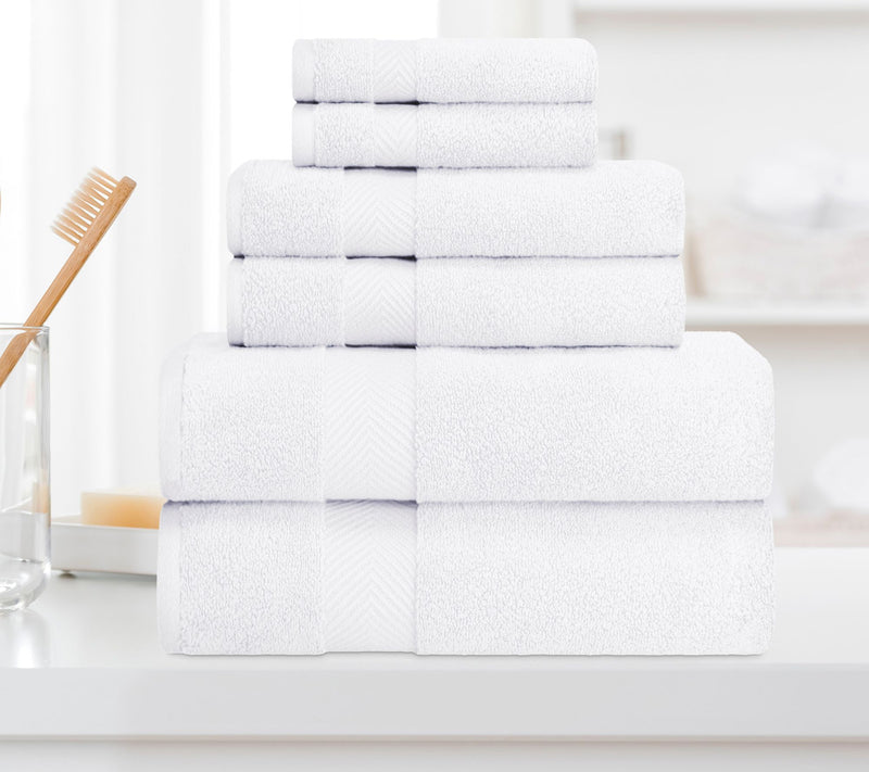 Superior Cotton 6-Piece Solid Zero-Twist Absorbent Towel Set — View 21