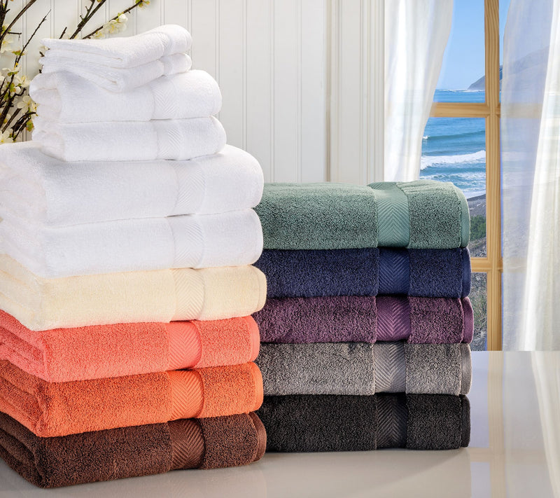 Superior Cotton 6-Piece Solid Zero-Twist Absorbent Towel Set — View 23