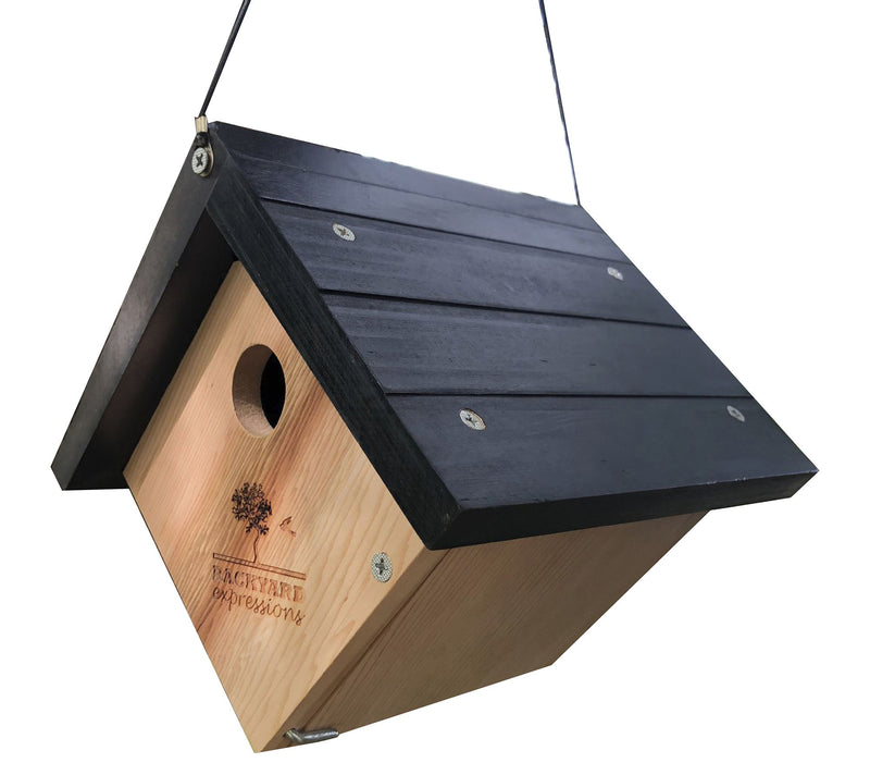 Backyard Expressions Cedar Wood Triangle Birdhouse — Main view