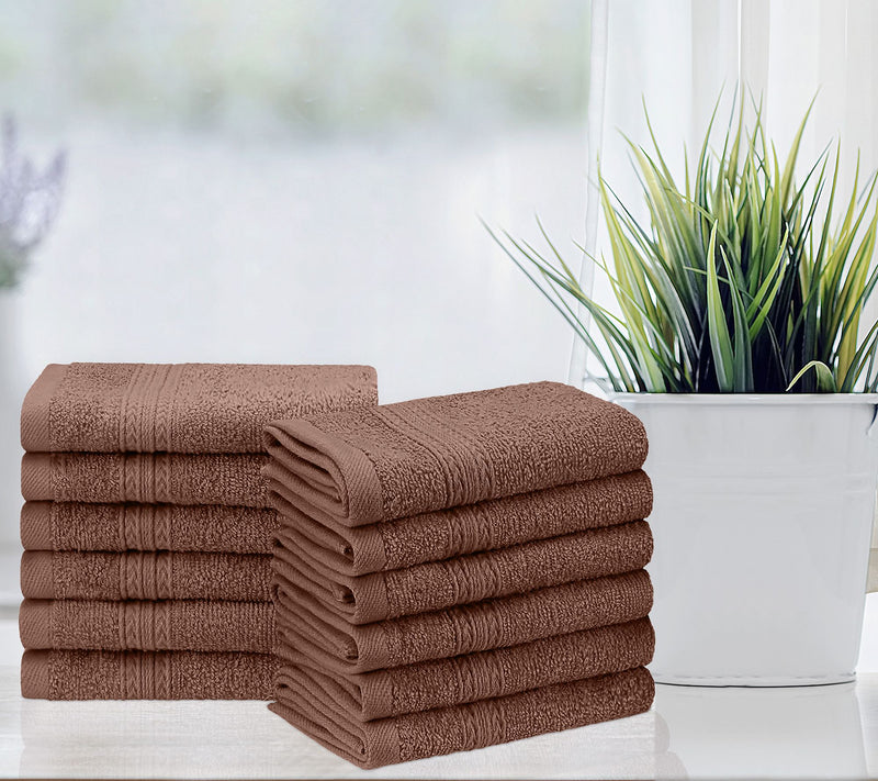 Superior Cotton 12 Piece Solid Absorbent Face Towel Set — View 9