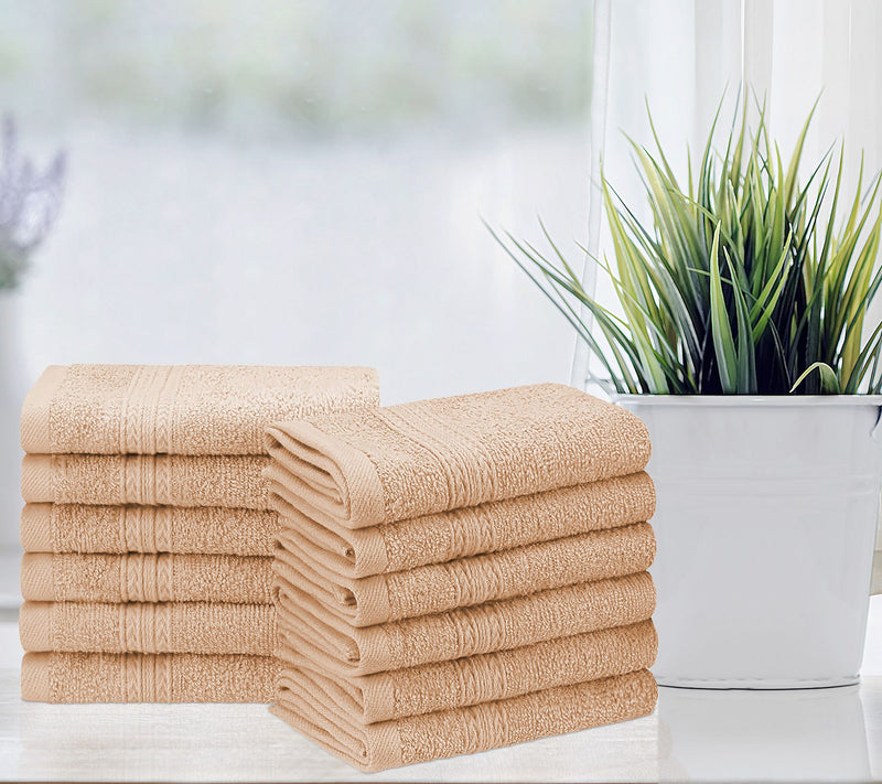 Superior Cotton 12 Piece Solid Absorbent Face Towel Set — View 11