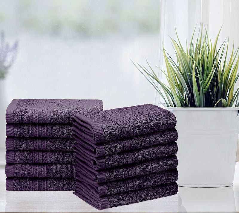 Superior Cotton 12 Piece Solid Absorbent Face Towel Set — View 21
