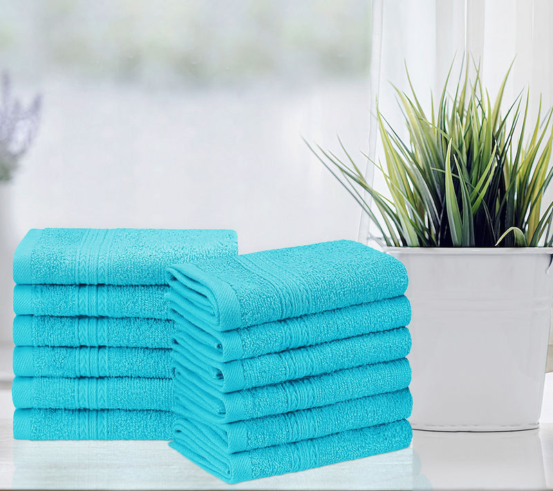 Superior Cotton 12 Piece Solid Absorbent Face Towel Set — View 35