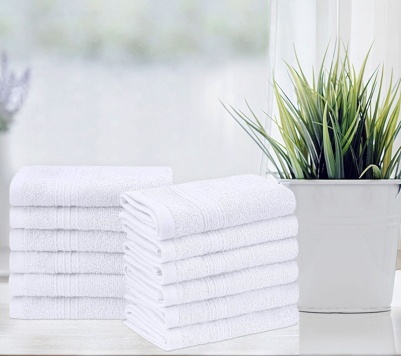 Superior Cotton 12 Piece Solid Absorbent Face Towel Set — View 37