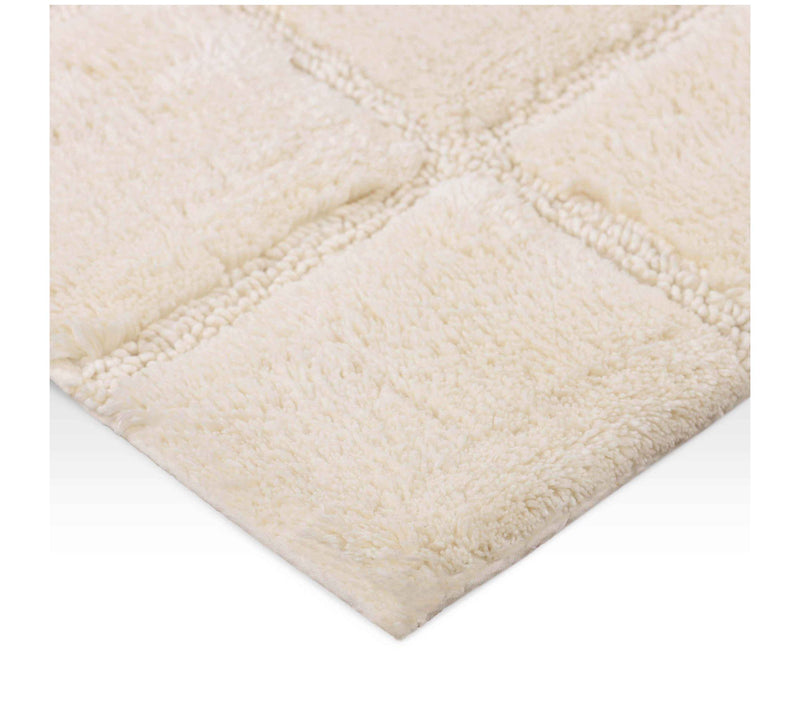 Superior Cotton 2-Piece Solid Checkered Non-Slip Bath Rug Set — View 24