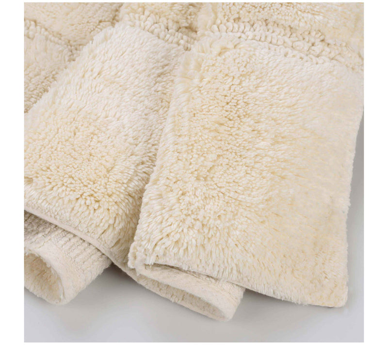 Superior Cotton 2-Piece Solid Checkered Non-Slip Bath Rug Set — View 23