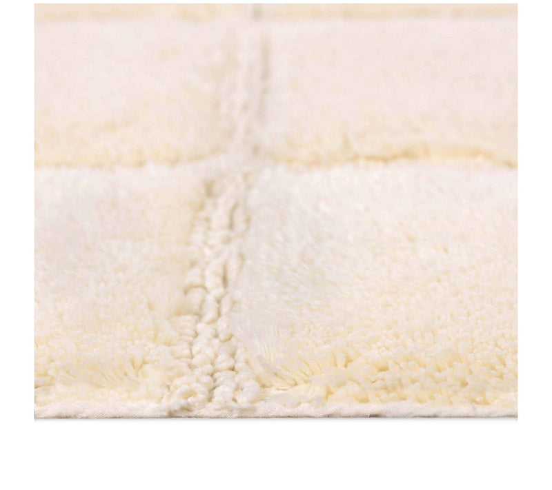 Superior Cotton 2-Piece Solid Checkered Non-Slip Bath Rug Set — View 25