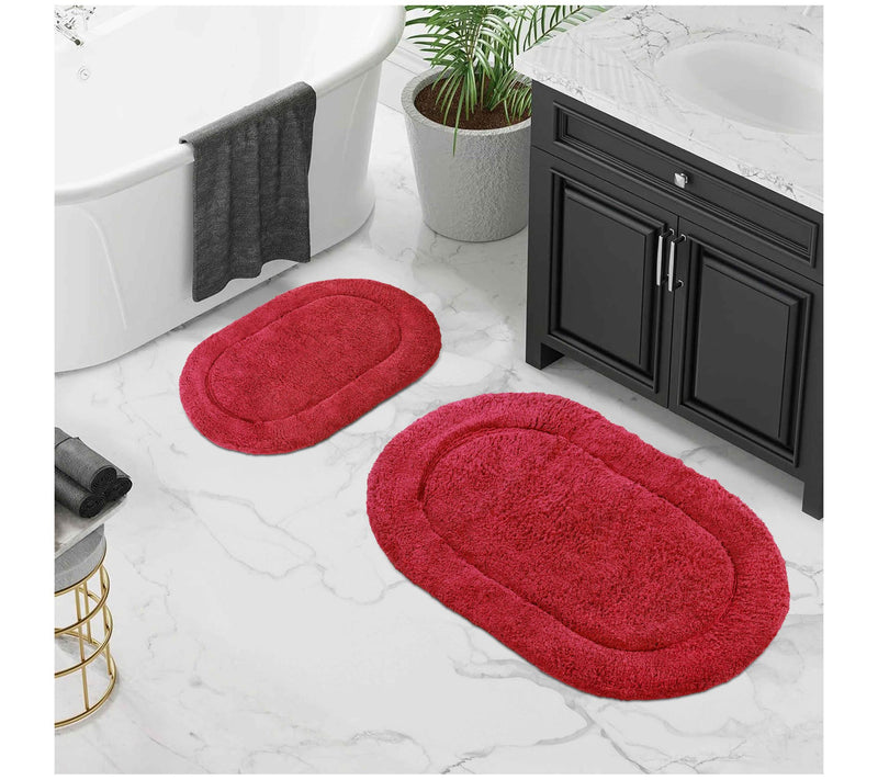 Superior Cotton 2-Piece Non-Slip Oval Bath Ruget — View 3
