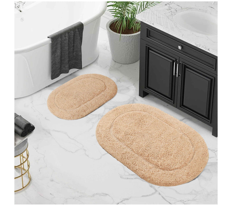 Superior Cotton 2-Piece Non-Slip Oval Bath Ruget — View 17