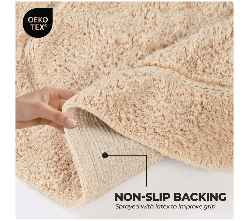 Superior Cotton 2-Piece Non-Slip Oval Bath Ruget — View 27