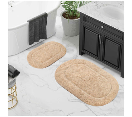 Superior Cotton 2-Piece Non-Slip Oval Bath Ruget