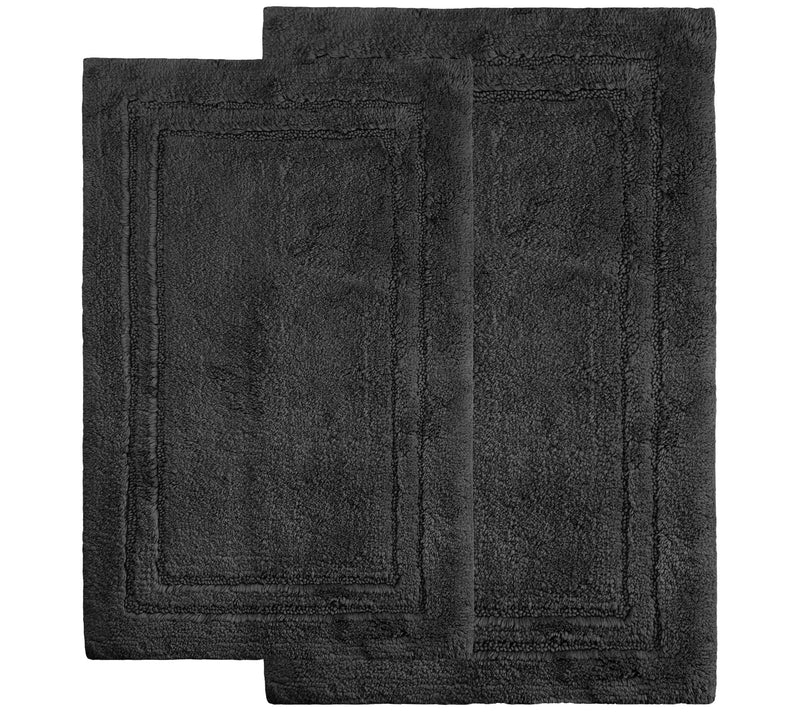 Superior Cotton 2-Piece Plush Non-Slip Solid Bath Rug Set — Main view