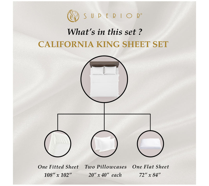 Superior 400TC Egyptian Cotton Deep Pocket Shee s, Cal.KG — View 30