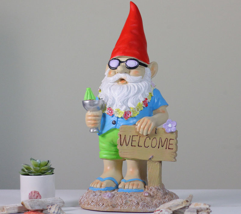 Northlight 16" Summer Time Welcome Gnome Outdoor Garden Statu — View 5