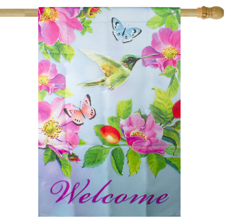 Northlight Welcome Hummingbird Floral House Fla28" x 40" — View 4