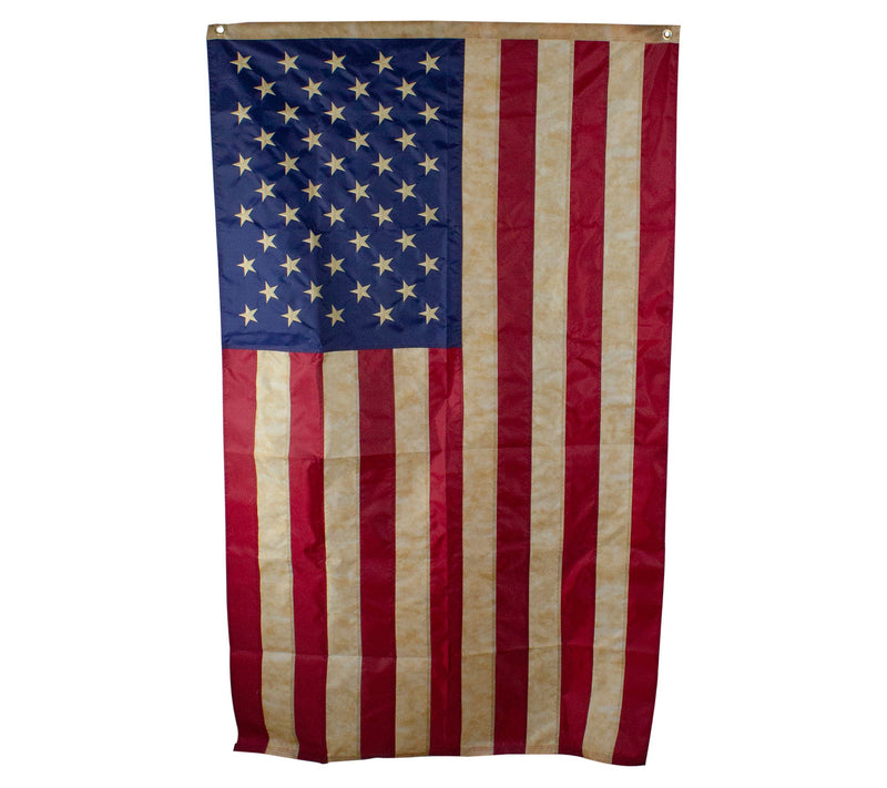 Northlight Tea-Stained Embroidered American Flaw/ Grommets — Main view