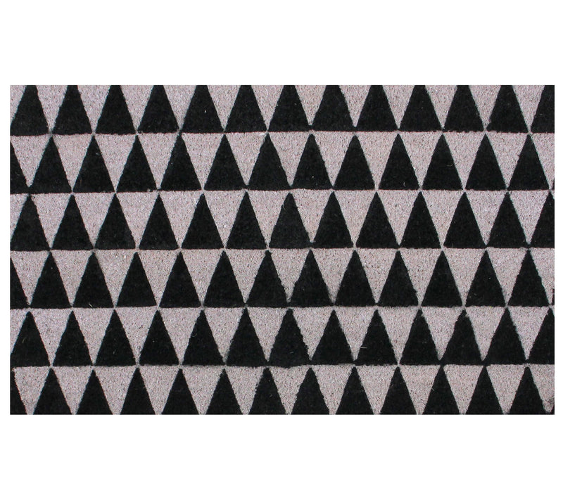Northlight Black & Gray 3D Triangle Print 17" x 29" Doormat — View 3