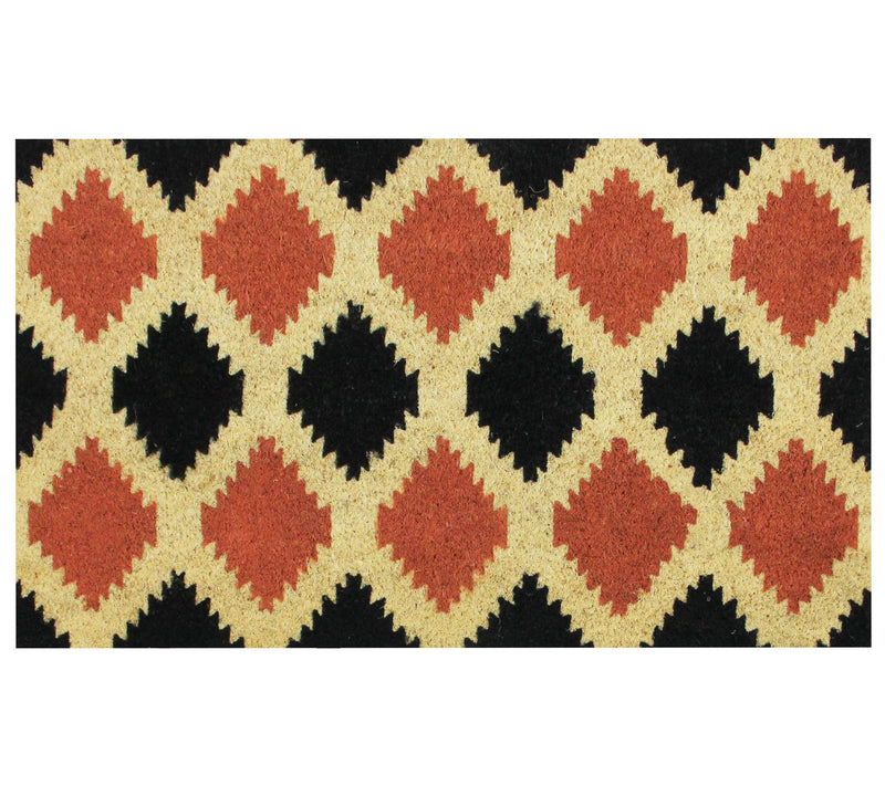 Northlight Diamond Pattern w/Cream Accent 17" x 29" Doormat — Main view