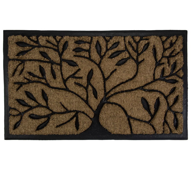 Northlight Tree of Life Rectangular Coir Doorma17" x 29" — View 3